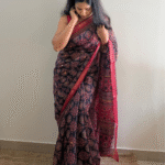 Ajrakh Print Cotton Saree