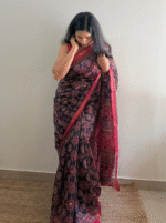 Ajrakh Print Cotton Saree